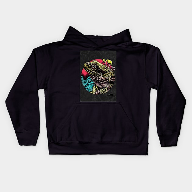 Frog Kids Hoodie by A.Delos Santos Artworks